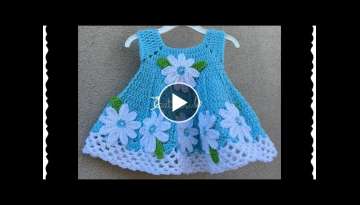 Crochet baby dress 3-6 months