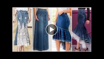 Trendy Designer Danim Mermaid Skirts Designs For High Class Ladies 2021