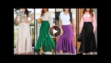 Women's daily wear gorgeous long skirts design with beautiful blouse design