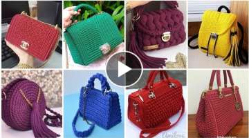 Beauty full hand bags designs crochet // crochet hands bags pattern for woman ideas