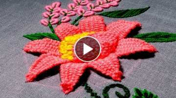 Hand Embroidery , 3D Hand Embroidery Flower, Brazilian Embroidery Design, (Picot Stitch)-99