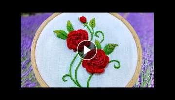 Embroidery Rose Cast On Stitch Embroidery Flower