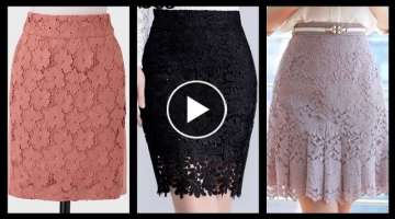 Gorgeous and trendy Lace pencil skirt Designs - latest lace skirts design ideas for women