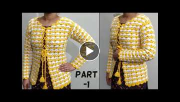 Very Beautiful Crochet Jacket || Ladies Crochet Jacket || Crochet Cardigan || क्रोशि�...