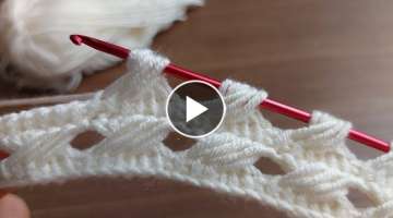 Super Easy Tunisian Knitting Pattern Tunus İşi Örgü Modeli Nasıl Yapılır