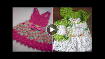 Most Beautiful And Colourful Crochet Babies Dresses/