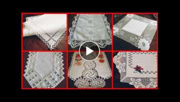 Crochet and cross stitches embroidery patterns ideas for napkins,tablecloths, handkerchiefs & sid...