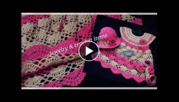 Crochet baby dress tutorial | How to crochet an easy fan stitch( part 2)
