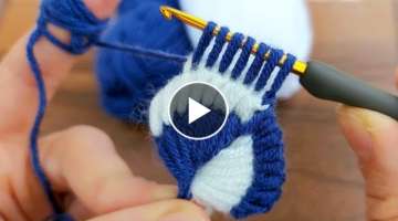Super Easy Tunisian Crochet Knitting Tunus işi harika örgü modeli