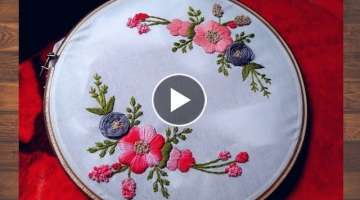 Embroidery hoop art tutorial step by step/কুশন কভার, বিছানার চা...
