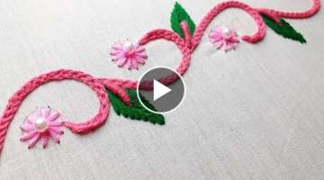 Hand embroidery Border design stitch | Stitches for border line