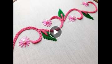 Hand embroidery Border design stitch | Stitches for border line