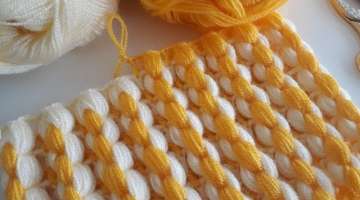 Çok Amaçli Zincir Tığ işi Örgü Modeli how to easy knitting battaniye lif kazak modeli