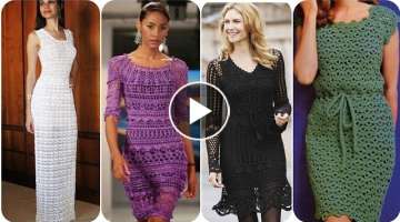 Outstanding trendy most demanding crochet lace dresses designs summer fashion attractive dress id...