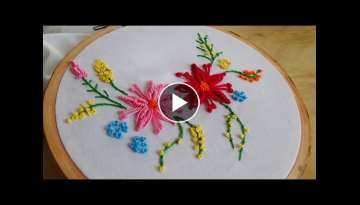 Hand Embroidery: Bullion flower stitch