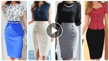 Gorgeous And Stylistic Women Office Wear Pencil Bodycon Skirt Outfits Ideas