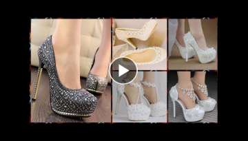 Most beautiful bride,s fancy high heels shoes for all fastive
