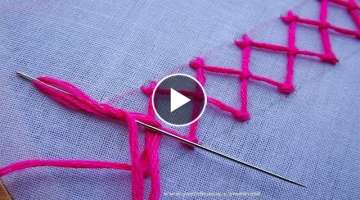 Basic Hand Embroidery Part - 63 | Knotted Diamond Stitch