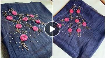 ഒരു Zardosi ഡിസൈൻ|Zardosi Work for Beginners|Hand Embroidery |zardozi