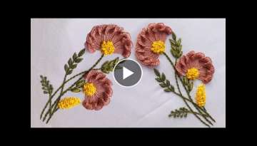 Free Pattern And Embroidery For Beginners - Carnation Flower Embroidery - Hand Embroidery Stitche...