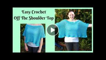 Easy Crochet Off The Shoulder Top - DIY Crochet Top
